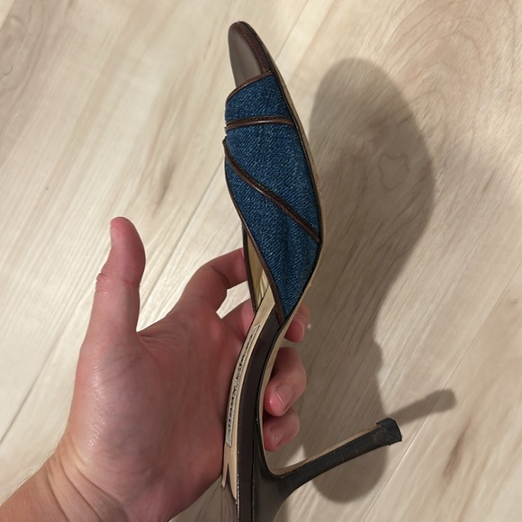 Jimmy Choo Brown and Jean High Heel Shoes - Picture 4 of 6